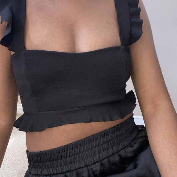 ZARA Crop Top with Frill Straps - Picture 6 of 8